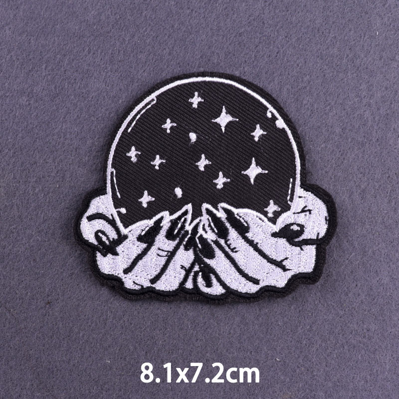Punk Magic Ball Patch Iron σε κεντημένα μπαλώματα για ρούχα Θερμοκολλητικά μπαλώματα σε ρούχα Hippie Rock Biker Patch Ράψιμο