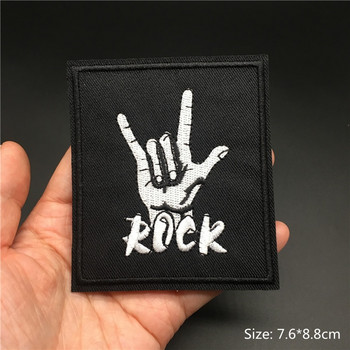 Band Rock Clothes Badges Iron On Patches Απλικέ Κεντημένες Μουσική Πανκ Ρίγες για Ρούχα Μπουφάν Τζιν Diy Διακόσμηση