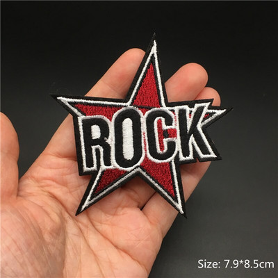 Grupas roka apģērbi nozīmītes gludināmi uz ielāpiem aplikācijas izšūtas mūzika punk svītras apģērbam jaka Džinsi gatavo dekorēšana
