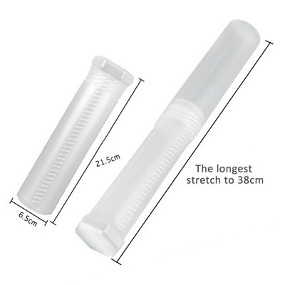 1Pcs Σχήμα κυλίνδρου Student Supplies Θήκη μολυβιού Θήκη στυλό PP Φορητή ρυθμιζόμενη οργάνωση στυλό Διαφανής