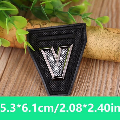 3D metalinis apvalus juodas PU odos siuvinėjimo pleistrai drabužiams aplikacijos Karūnėlė Bitė Ženkliukas Juostelės lipdukas Siuvinėti drabužių pleistrą