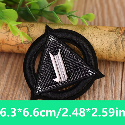 3D metalinis apvalus juodas PU odos siuvinėjimo pleistrai drabužiams aplikacijos Karūnėlė Bitė Ženkliukas Juostelės lipdukas Siuvinėti drabužių pleistrą