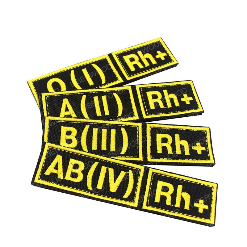 Veregrupp negatiivne B AB AO (I) Rh+ Rh- Reesus-positiivne Vene armee triibuline Chevron Spetsnaz plaaster ühtse mantli jaoks