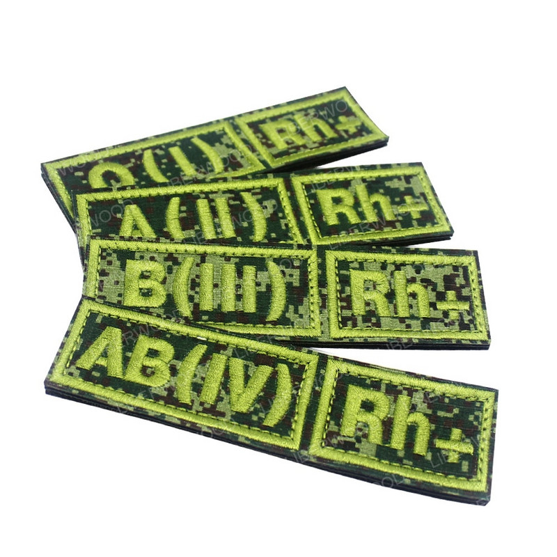 Veregrupp negatiivne B AB AO (I) Rh+ Rh- Reesus-positiivne Vene armee triibuline Chevron Spetsnaz plaaster ühtse mantli jaoks