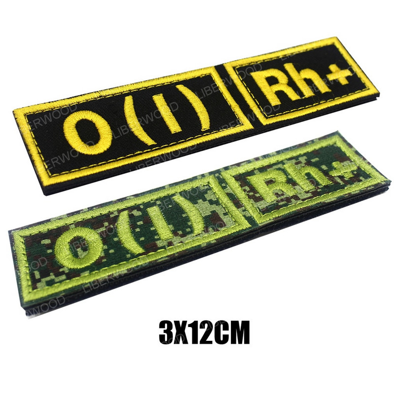 Veregrupp negatiivne B AB AO (I) Rh+ Rh- Reesus-positiivne Vene armee triibuline Chevron Spetsnaz plaaster ühtse mantli jaoks