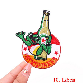 Έμβλημα Ολλανδίας Oeteldonk Embroidery Patch Forg Carnival For Netherland Iron On Patches For Clothing Μπαλώματα βατράχου σε ρούχα