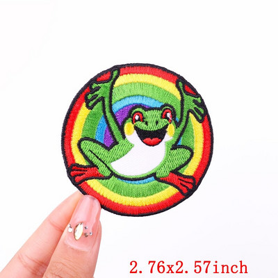 Έμβλημα Ολλανδίας Oeteldonk Embroidery Patch Forg Carnival For Netherland Iron On Patches For Clothing Μπαλώματα βατράχου σε ρούχα