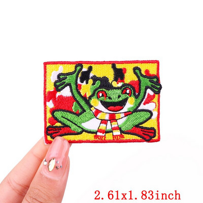 Έμβλημα Ολλανδίας Oeteldonk Embroidery Patch Forg Carnival For Netherland Iron On Patches For Clothing Μπαλώματα βατράχου σε ρούχα