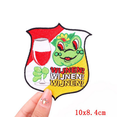 Έμβλημα Ολλανδίας Oeteldonk Embroidery Patch Forg Carnival For Netherland Iron On Patches For Clothing Μπαλώματα βατράχου σε ρούχα