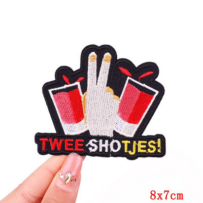 Έμβλημα Ολλανδίας Oeteldonk Embroidery Patch Forg Carnival For Netherland Iron On Patches For Clothing Μπαλώματα βατράχου σε ρούχα