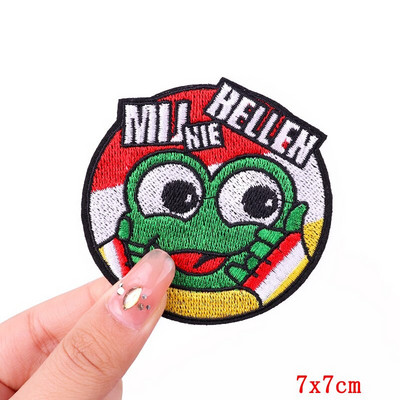 Έμβλημα Ολλανδίας Oeteldonk Embroidery Patch Forg Carnival For Netherland Iron On Patches For Clothing Μπαλώματα βατράχου σε ρούχα