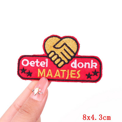 Έμβλημα Ολλανδίας Oeteldonk Embroidery Patch Forg Carnival For Netherland Iron On Patches For Clothing Μπαλώματα βατράχου σε ρούχα