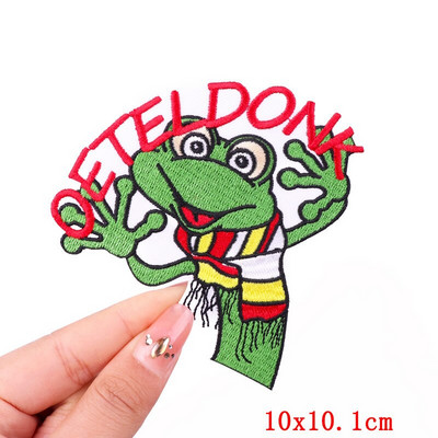 Έμβλημα Ολλανδίας Oeteldonk Embroidery Patch Forg Carnival For Netherland Iron On Patches For Clothing Μπαλώματα βατράχου σε ρούχα