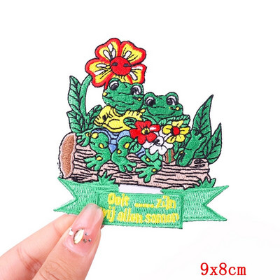 Έμβλημα Ολλανδίας Oeteldonk Embroidery Patch Forg Carnival For Netherland Iron On Patches For Clothing Μπαλώματα βατράχου σε ρούχα