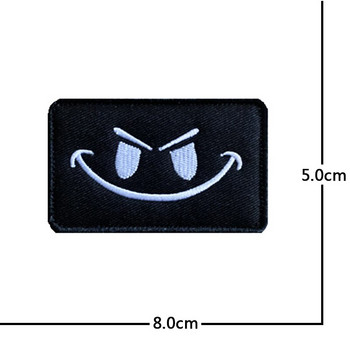 Smiley StylesFace Patch Значки Кръгла Smiley Patch 3D Hook Loop Стикери военна тактика Лента за ръка за чанти Декорация на дрехи