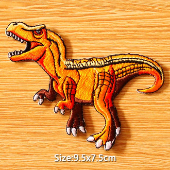 Направи си сам Hook Loop Patch Jurassic Park Patch Бродирани лепенки за дрехи, динозаври Patch Iron on Patches on Clothes Sticker Badge