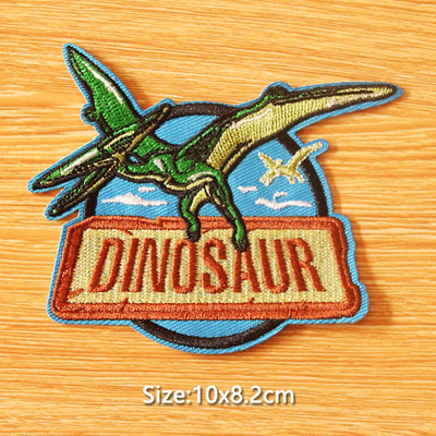 „Pasidaryk pats“ kabliuko kilpos pleistras „Jurassic Park“ pleistras, išsiuvinėtas drabužių pleistras, dinozaurų pleistras, lygintuvas ant drabužių. Lipduko ženklelis