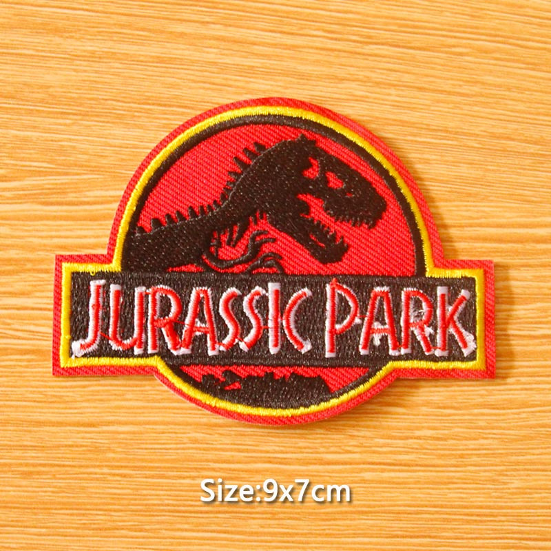 „Pasidaryk pats“ kabliuko kilpos pleistras „Jurassic Park“ pleistras, išsiuvinėtas drabužių pleistras, dinozaurų pleistras, lygintuvas ant drabužių. Lipduko ženklelis