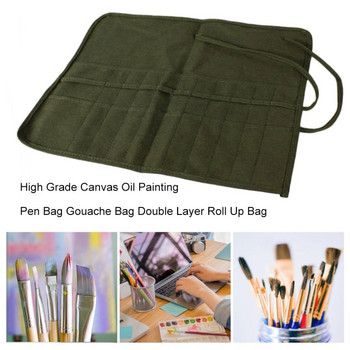 Висококачествена чанта за молив, чанта с четка за рисуване, художник, акварелна писалка, писалка с маслени бои, калъфи за канцеларски материали, държач, ролка, платнена торбичка