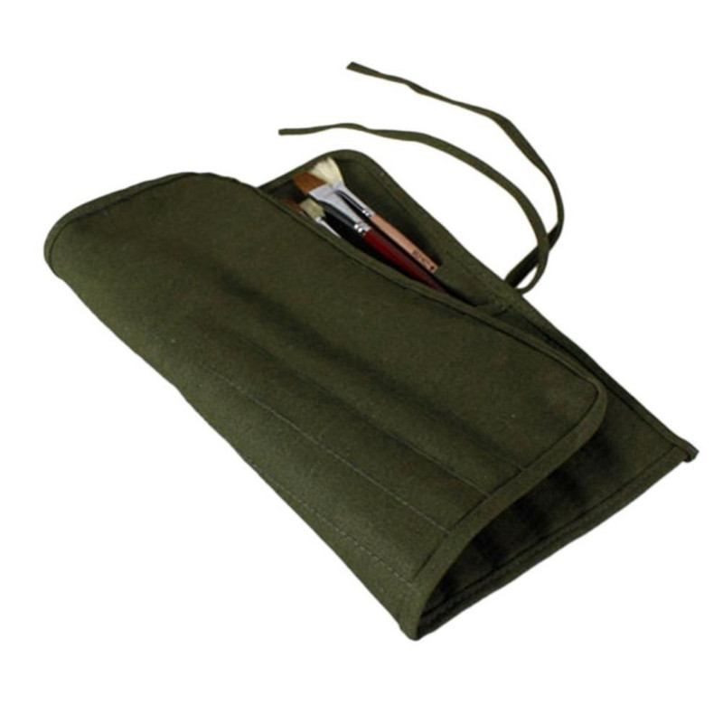 Υψηλής ποιότητας τσάντα με μολύβι ζωγραφική πινέλο Τσάντα καλλιτέχνης ακουαρέλα Σχέδιο στυλό λαδιόχρωμα στυλό Θήκες χαρτικής θήκης Ρολό μέχρι καμβά πουγκί