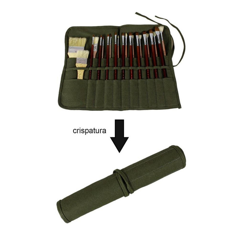 Υψηλής ποιότητας τσάντα με μολύβι ζωγραφική πινέλο Τσάντα καλλιτέχνης ακουαρέλα Σχέδιο στυλό λαδιόχρωμα στυλό Θήκες χαρτικής θήκης Ρολό μέχρι καμβά πουγκί