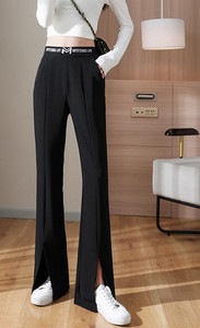 Ženske hlače visokog struka s natpisom