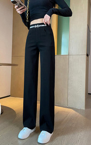 Ženske hlače visokog struka s natpisom