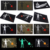 Μαύρη γενειάδα Blackbeard Pirate Flag Patch Edward Forward Reflective Patch Tactical Trident Patch Patch