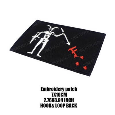 Μαύρη γενειάδα Blackbeard Pirate Flag Patch Edward Forward Reflective Patch Tactical Trident Patch Patch