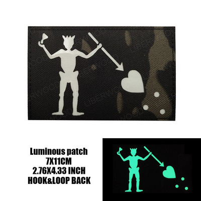 Μαύρη γενειάδα Blackbeard Pirate Flag Patch Edward Forward Reflective Patch Tactical Trident Patch Patch