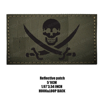 Μαύρη γενειάδα Blackbeard Pirate Flag Patch Edward Forward Reflective Patch Tactical Trident Patch Patch