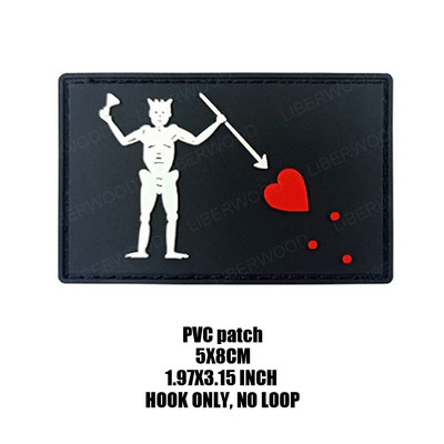 Μαύρη γενειάδα Blackbeard Pirate Flag Patch Edward Forward Reflective Patch Tactical Trident Patch Patch