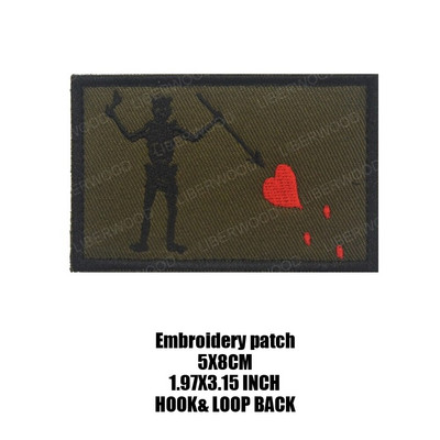 Μαύρη γενειάδα Blackbeard Pirate Flag Patch Edward Forward Reflective Patch Tactical Trident Patch Patch