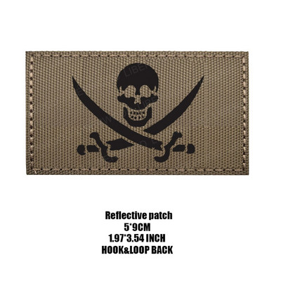Μαύρη γενειάδα Blackbeard Pirate Flag Patch Edward Forward Reflective Patch Tactical Trident Patch Patch