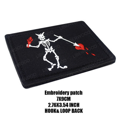 Μαύρη γενειάδα Blackbeard Pirate Flag Patch Edward Forward Reflective Patch Tactical Trident Patch Patch