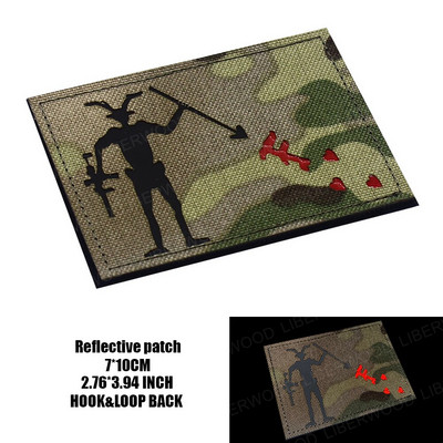 Μαύρη γενειάδα Blackbeard Pirate Flag Patch Edward Forward Reflective Patch Tactical Trident Patch Patch