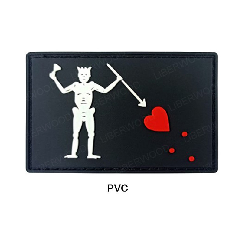 Μαύρη γενειάδα Blackbeard Pirate Flag Patch Edward Forward Reflective Patch Tactical Trident Patch Patch