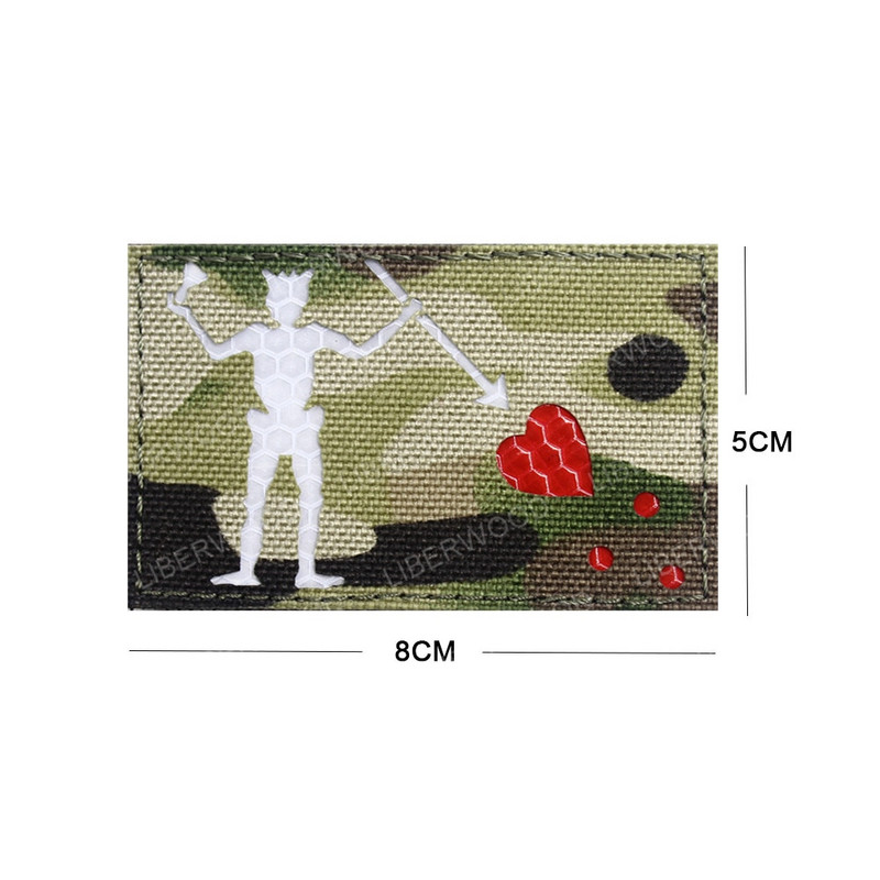 Μαύρη γενειάδα Blackbeard Pirate Flag Patch Edward Forward Reflective Patch Tactical Trident Patch Patch