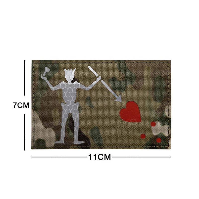Μαύρη γενειάδα Blackbeard Pirate Flag Patch Edward Forward Reflective Patch Tactical Trident Patch Patch