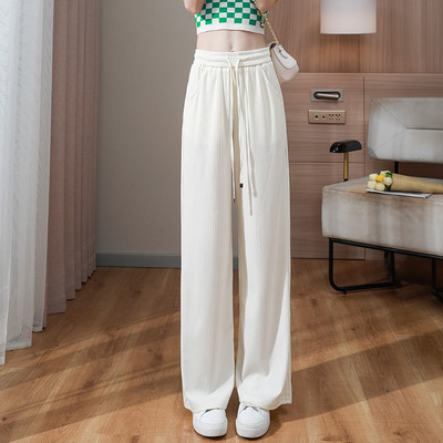 Φαρδύ μοντέλο γυναικείο παντελόνι - με κορδόνια