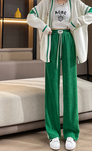 Sports-casual παντελόνι με piping και κορδόνια