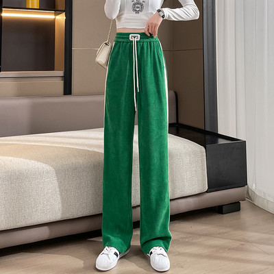 Sports-casual παντελόνι με piping και κορδόνια