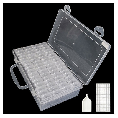 28/ 64 Grids Plastic Box Organizer Medicine Case Diamond Painting Storage Box Κέντημα Θήκη αποθήκευσης Κοσμήματα Αξεσουάρ Εργαλεία