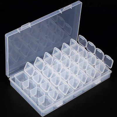 28/64 Tinkleliai Plastikinės dėžutės Tvarkyklės Medicininis Dėklas Deimantinis Tapyba Dėžutė Siuvinėjimo Dėklas Juvelyriniai Priedai Įrankiai