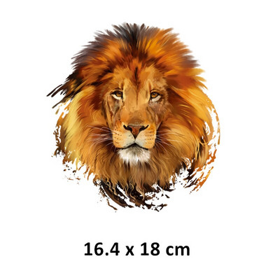 Ferocious Animal sălbatic transfer de căldură autocolant Diy fier pe patch-uri pentru haine tricouri insigne aplicate lavabile la căldură