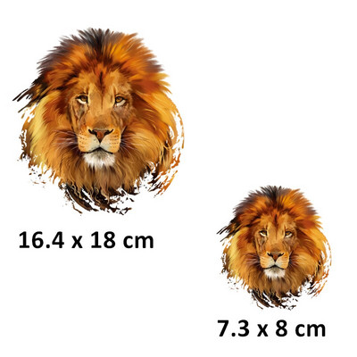 Ferocious Animal sălbatic transfer de căldură autocolant Diy fier pe patch-uri pentru haine tricouri insigne aplicate lavabile la căldură