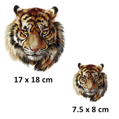 Ferocious Animal sălbatic transfer de căldură autocolant Diy fier pe patch-uri pentru haine tricouri insigne aplicate lavabile la căldură