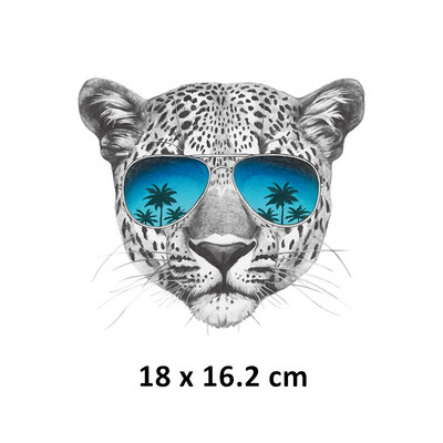 Ferocious Animal sălbatic transfer de căldură autocolant Diy fier pe patch-uri pentru haine tricouri insigne aplicate lavabile la căldură