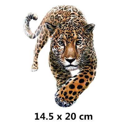 Ferocious Animal sălbatic transfer de căldură autocolant Diy fier pe patch-uri pentru haine tricouri insigne aplicate lavabile la căldură