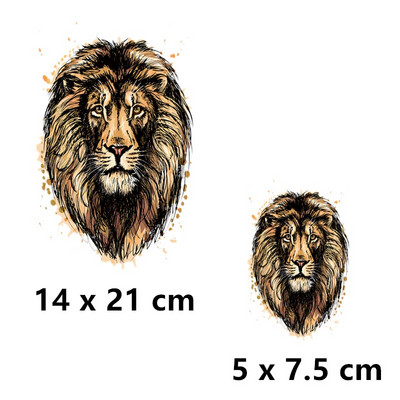 Ferocious Animal sălbatic transfer de căldură autocolant Diy fier pe patch-uri pentru haine tricouri insigne aplicate lavabile la căldură